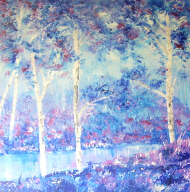 제목이 "ENCHANTEMENT"인 미술작품 Léti로, 원작, 아크릴 나무 들것 프레임에 장착됨