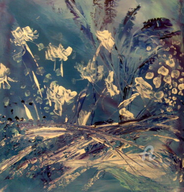 Картина под названием "OCEAN DE FRAICHEUR" - Léti, Подлинное произведение искусства, Акрил Установлен на Деревянная рама для…