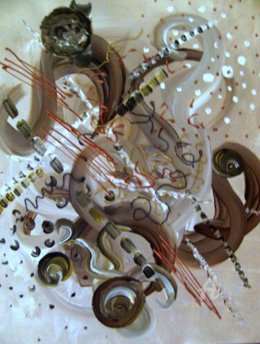 Painting titled "BALADE MUSICALE..." by Léti, Original Artwork, Acrylic Mounted on Wood Stretcher frame