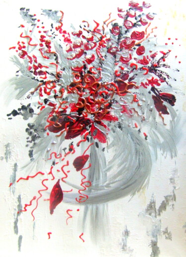Painting titled "ECLOSION..." by Léti, Original Artwork, Acrylic Mounted on Wood Stretcher frame
