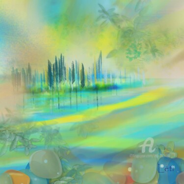 Digital Arts titled "JARDIN CELESTE 3" by Léti, Original Artwork, Digital Painting