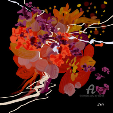 Arte digital titulada "PORTE BONHEUR" por Léti, Obra de arte original, Pintura Digital
