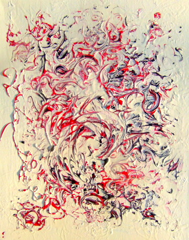 Картина под названием "AFFLUENCE" - Léti, Подлинное произведение искусства, Акрил Установлен на Деревянная рама для носилок