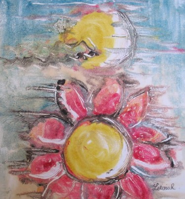 Peinture intitulée "Il sole nel fiore" par Letizia Romagnoli, Œuvre d'art originale