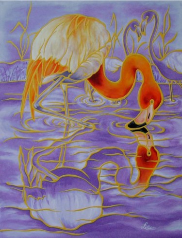 Schilderij getiteld "Narciso" door Letizia Romagnoli, Origineel Kunstwerk