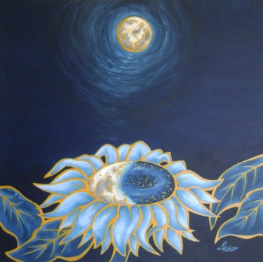 Pittura intitolato "Fugace amore nottur…" da Letizia Romagnoli, Opera d'arte originale