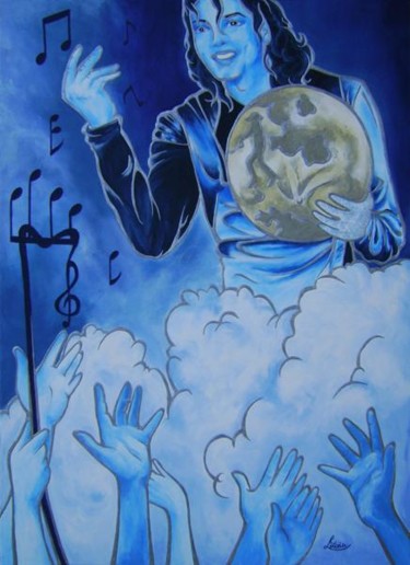 Pittura intitolato "Moon dancer" da Letizia Romagnoli, Opera d'arte originale