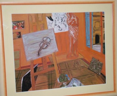 Peinture intitulée "Atelier aux raisins…" par Le Tobi, Œuvre d'art originale