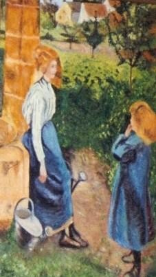 Peinture intitulée ""Femme au puits"" par Le Tobi, Œuvre d'art originale, Huile