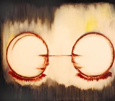 Peinture intitulée "projection II" par Martine L'Etoile, Œuvre d'art originale, Huile