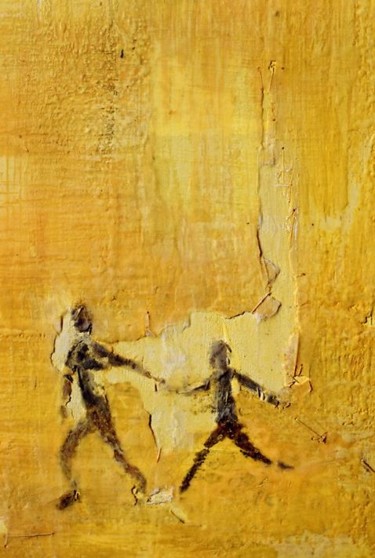 Painting titled "detail of let's go" by Martine L'Etoile, Original Artwork, Oil