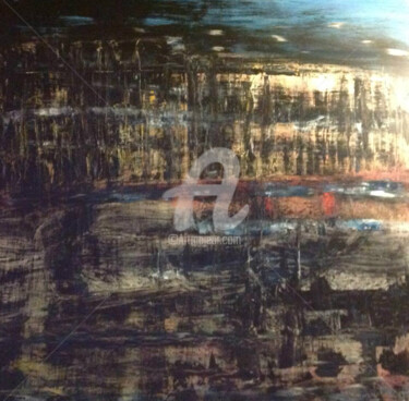 Painting titled "les-falaises-100x10…" by Letty Cauet (Letty), Original Artwork