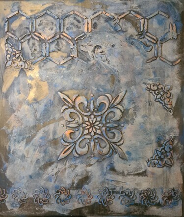 Ζωγραφική με τίτλο "Venetian plaster" από Levente Csorba, Αυθεντικά έργα τέχνης, Γύψος