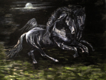 Pintura titulada "black" por Socam, Obra de arte original, Oleo