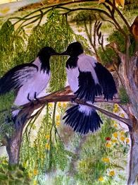 Pintura titulada "Love of Crows" por Socam, Obra de arte original