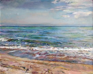 Painting titled "Black sea" by George Mirinchev, Original Artwork, Oil