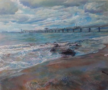 Painting titled "Windy weather" by George Mirinchev, Original Artwork, Oil