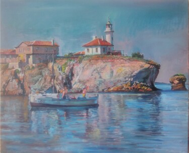 Peinture intitulée "Summer island" par George Mirinchev, Œuvre d'art originale, Huile