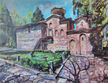 Painting titled ""Boiana church" by George Mirinchev, Original Artwork, Oil