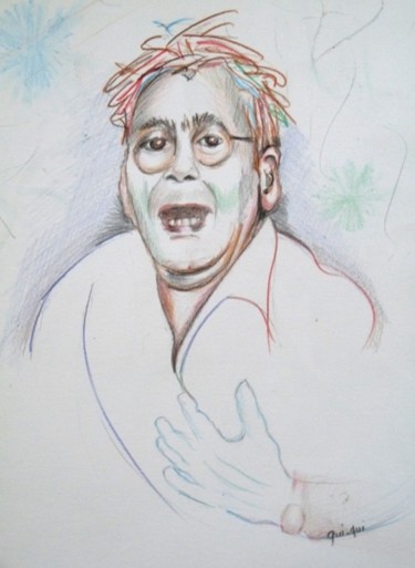 Drawing titled "Claude Nougaro" by Jacky Levillain, Original Artwork, Other
