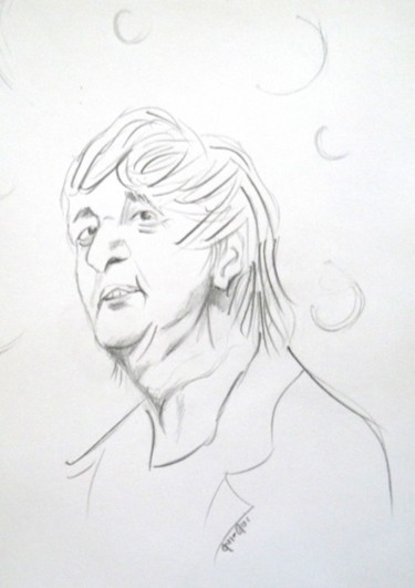 Drawing titled "Jacques Higelin" by Jacky Levillain, Original Artwork, Other