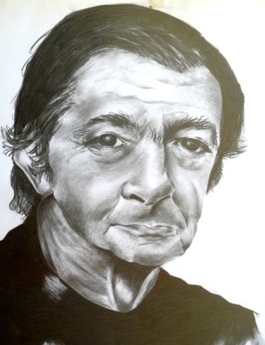 Dessin intitulée "SERGE REGGIANI" par Jacky Levillain, Œuvre d'art originale, Autre