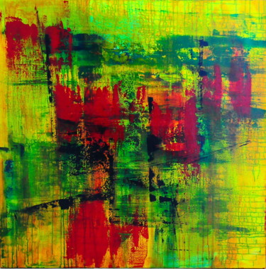 Jaipur After rain Painting titled "Jaipur After rain" by Людмила Левитас, Original Art, Acrylic Mounted on Stretcher frame
