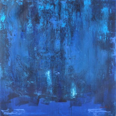 Картина под названием "Blue 3" - Людмила Левитас, Подлинное произведение искусства, Акрил