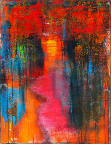 Peinture intitulée "November Rain" par Liudmila Levitas, Œuvre d'art originale, Acrylique