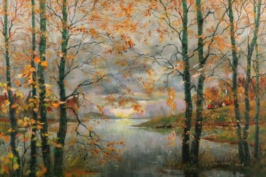 Картина под названием "Осень" - Леопольд, Подлинное произведение искусства, Масло
