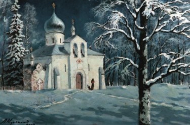 Painting titled "Абрамцево" by Leopold, Original Artwork, Oil