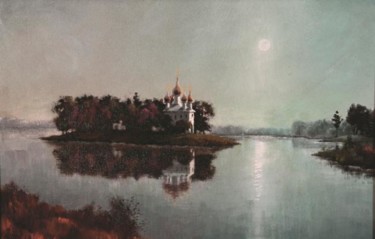 Painting titled "Русский север" by Leopold, Original Artwork, Oil