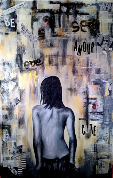 Painting titled "Rebel" by Johanna Levy, Original Artwork, Acrylic