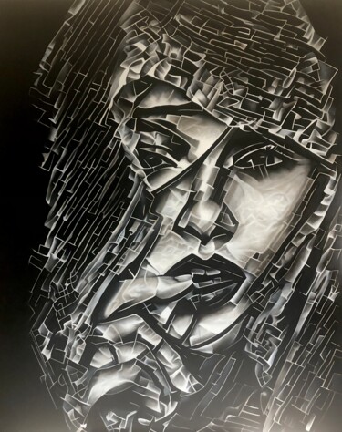 Картина под названием "Yekta" - Johanna Levy, Подлинное произведение искусства, Масло Установлен на Деревянная рама для носи…