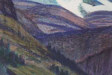 Peinture intitulée "montagne" par Gary Taponier, Œuvre d'art originale, Image générée par l'IA