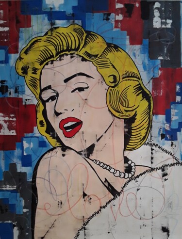 Painting titled "Marilyn Pop" by Lex, Original Artwork, Acrylic
