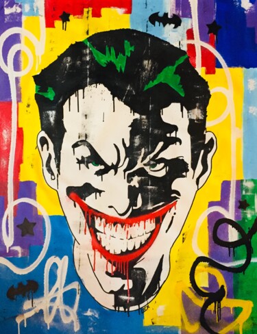 Pittura intitolato "Graffiti Joker" da Lex, Opera d'arte originale, Acrilico