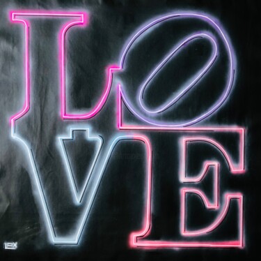 Pittura intitolato "Love Neon Collection" da Lex, Opera d'arte originale, Acrilico