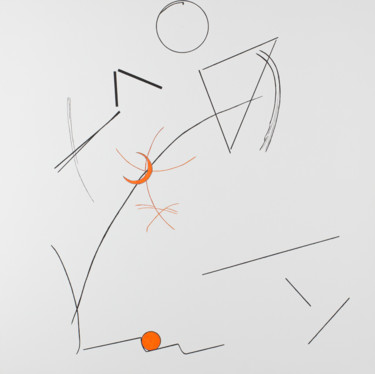 Peinture intitulée "l'homme qui marche…" par Fred L'Experimentateur, Œuvre d'art originale, Acrylique