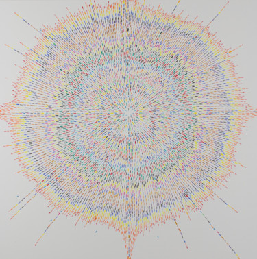 Pintura intitulada "HYPNOSE   "pointill…" por Fred L'Experimentateur, Obras de arte originais, Acrílico