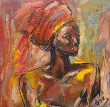 Peinture intitulée "Rudo AFRICAN WOMAN…" par Leyla Supran, Œuvre d'art originale, Huile