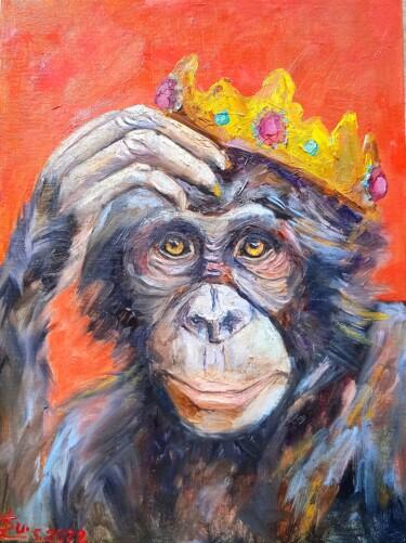 Pittura intitolato "Monkey King" da Leyla Supran, Opera d'arte originale, Olio