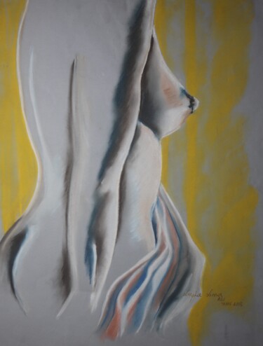 Schilderij getiteld "Sensuelle" door Leyla Lima, Origineel Kunstwerk, Pastel