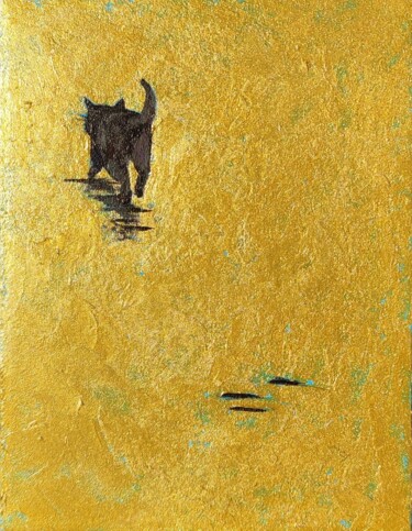 Painting titled "Black steps" by Leyla Zhunus, Original Artwork, Acrylic