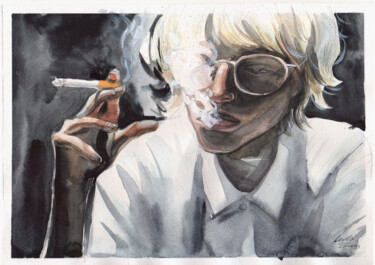 Painting titled "Excellent student a…" by Leyla Zhunus, Original Artwork, Watercolor