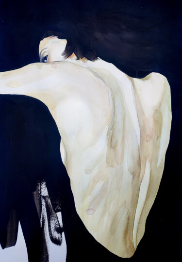 Pittura intitolato "Self-forgetfulness" da Leyla Zhunus, Opera d'arte originale, Acquarello