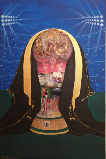 Pittura intitolato "FIFA World Cup 2022" da Laila Bouzarwal, Opera d'arte originale, Acrilico