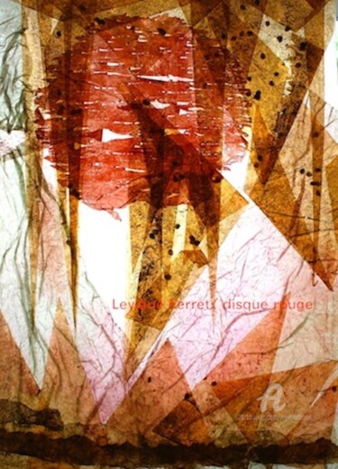 Peinture intitulée "Disque rouge" par Leylane Ferret, Œuvre d'art originale, Huile
