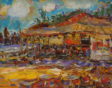 Painting titled "HOT DAY IN GOA - In…" by Karakhan, Original Artwork, Oil