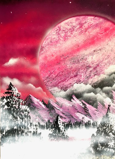 Peinture intitulée "Mont-Rose" par Leytbouh, Œuvre d'art originale, Bombe aérosol